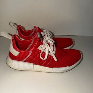 Adidas Red and White Athletic Shoes